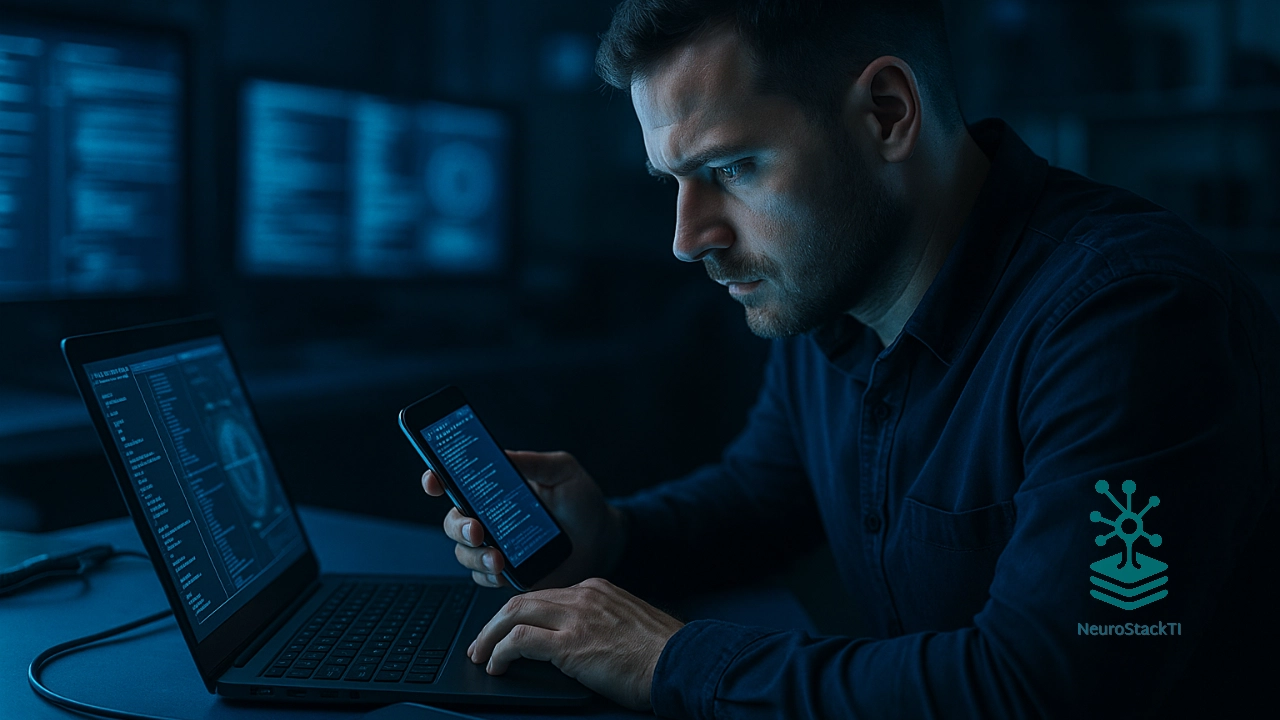 Analista forense digital analisando evidências