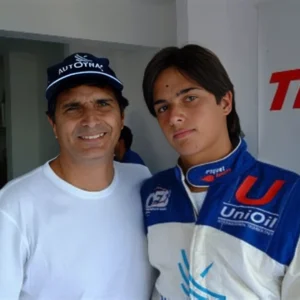 Nelson Piquet e seu filho em momento de transição geracional no automobilismo