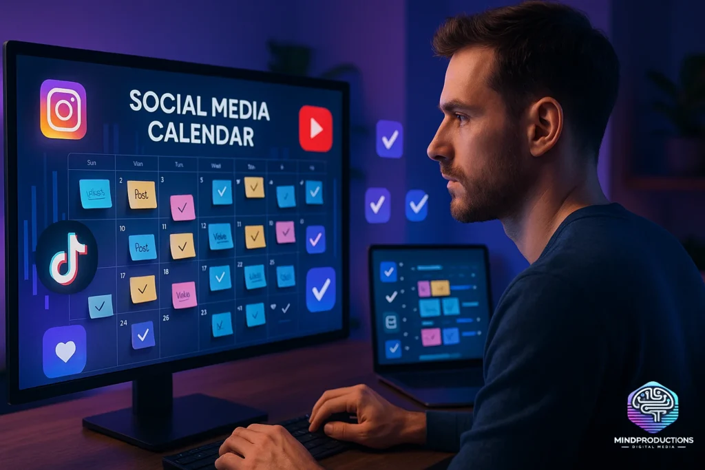 Calendário editorial estratégico para redes sociais